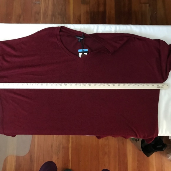 WELL WORN Knit Sweater Long Sleeve V-Neck Burgundy Red Women’s Plus Size 3X NWT - Picture 10 of 15